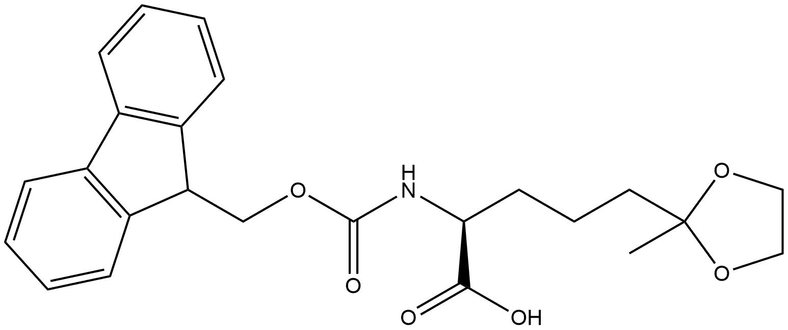 (S)-Fmoc-2-amino-5-(2-methyl-1,3-dioxolan-2-yl)-pentanoic acid Structure