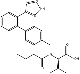 D-Valine, N-(1-oxobutyl)-N-[[2'-(2H-tetrazol-5-yl)[1,1'-biphenyl]-4-yl]methyl]- Structure