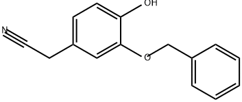 Benzeneacetonitrile, 4-hydroxy-3-(phenylmethoxy)- 구조식 이미지