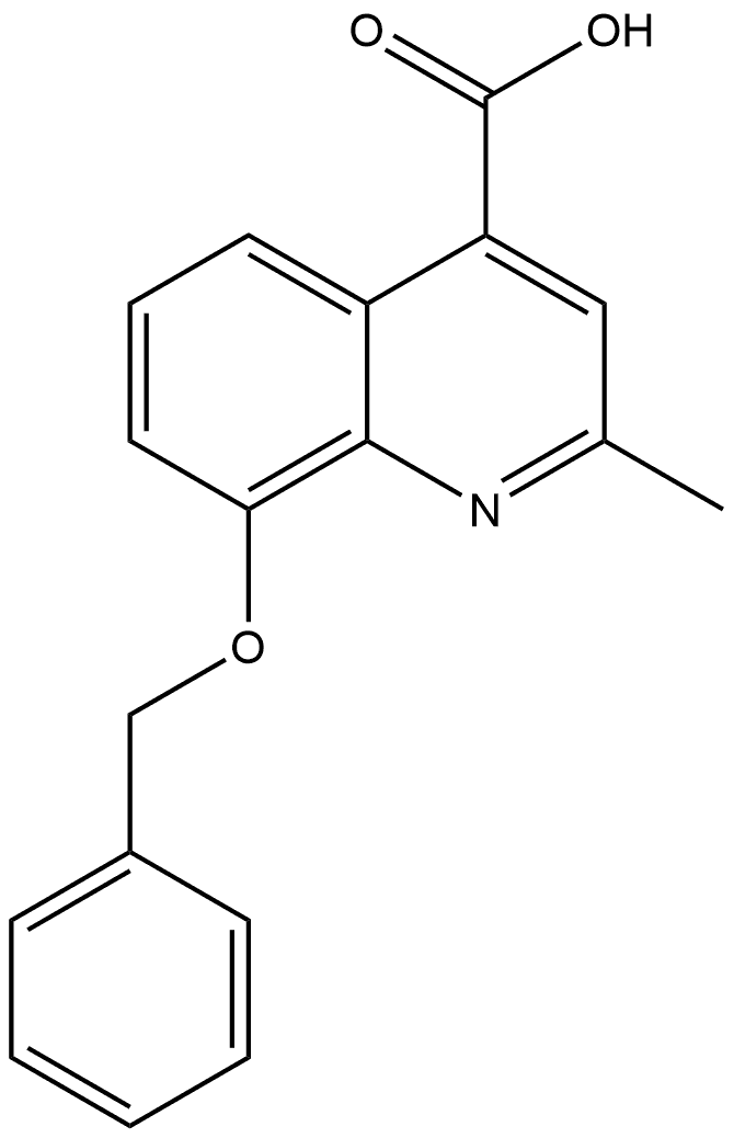 2-Methyl-8-(phenylmethoxy)-4-quinolinecarboxylic acid Structure