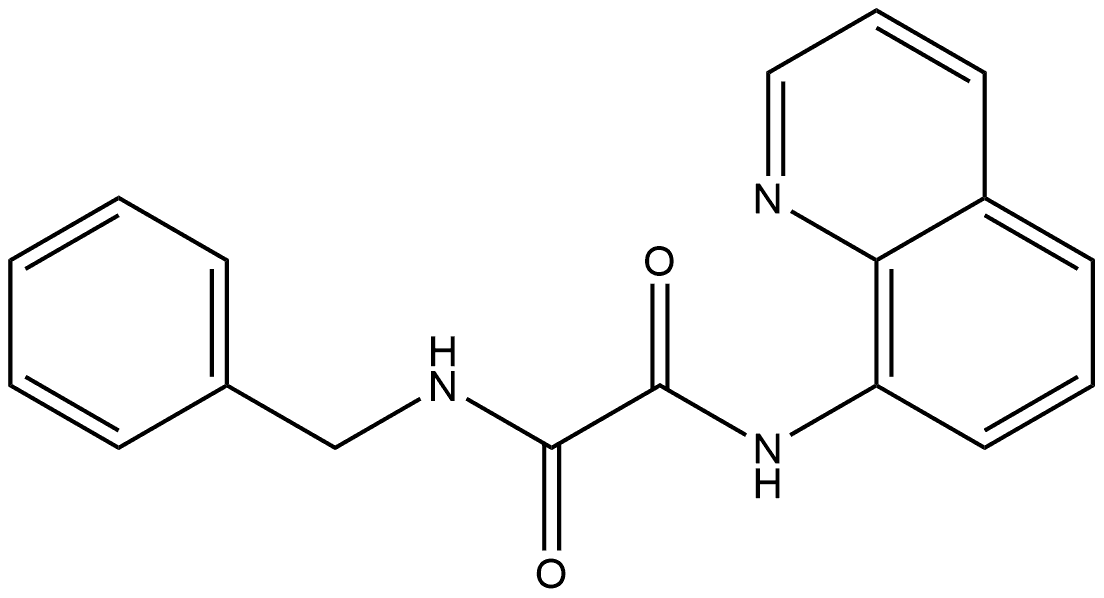 N1-(Phenylmethyl)-N2-8-quinolinylethanediamide Structure