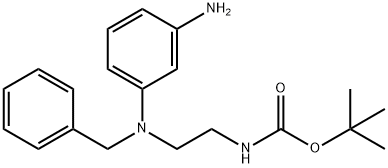 Carbamic acid, N-[2-[(3-aminophenyl)(phenylmethyl)amino]ethyl]-, 1,1-dimethylethyl ester Structure