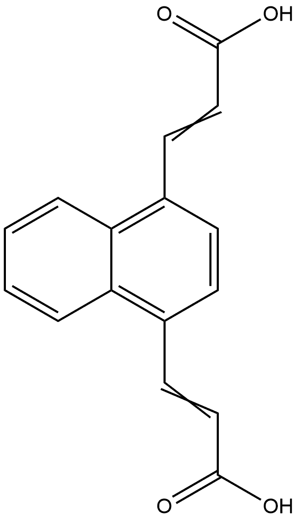 3,3'-(1,4-naphthalene)bisacrylic acid Structure