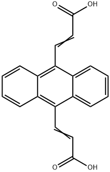 2-Propenoic acid, 3,3'-(9,10-anthracenediyl)bis- Structure