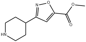 5-Isoxazolecarboxylic acid, 3-(4-piperidinyl)-, methyl ester Structure