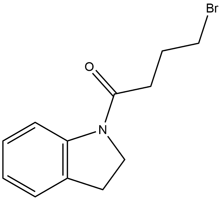 4-Bromo-1-(2,3-dihydro-1H-indol-1-yl)-1-butanone Structure