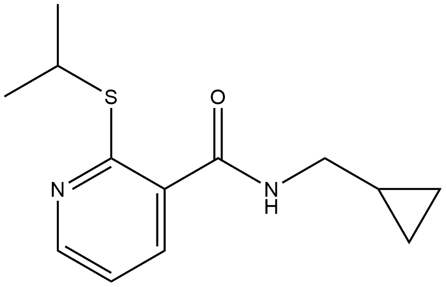 N-(Cyclopropylmethyl)-2-[(1-methylethyl)thio]-3-pyridinecarboxamide Structure