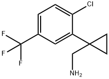 Cyclopropanemethanamine, 1-[2-chloro-5-(trifluoromethyl)phenyl]- 구조식 이미지