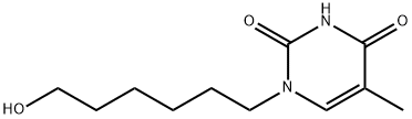 2,4(1H,3H)-Pyrimidinedione, 1-(6-hydroxyhexyl)-5-methyl- Structure