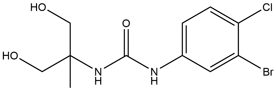 N-(3-Bromo-4-chlorophenyl)-N′-[2-hydroxy-1-(hydroxymethyl)-1-methylethyl]urea Structure