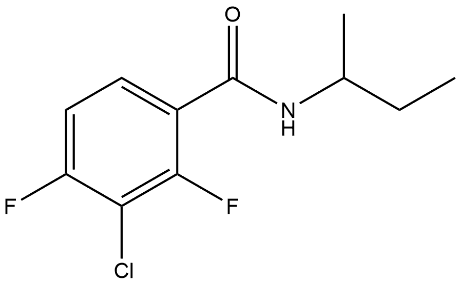 3-Chloro-2,4-difluoro-N-(1-methylpropyl)benzamide Structure