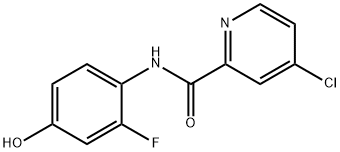2-Pyridinecarboxamide, 4-chloro-N-(2-fluoro-4-hydroxyphenyl)- 구조식 이미지