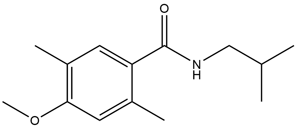 4-Methoxy-2,5-dimethyl-N-(2-methylpropyl)benzamide Structure