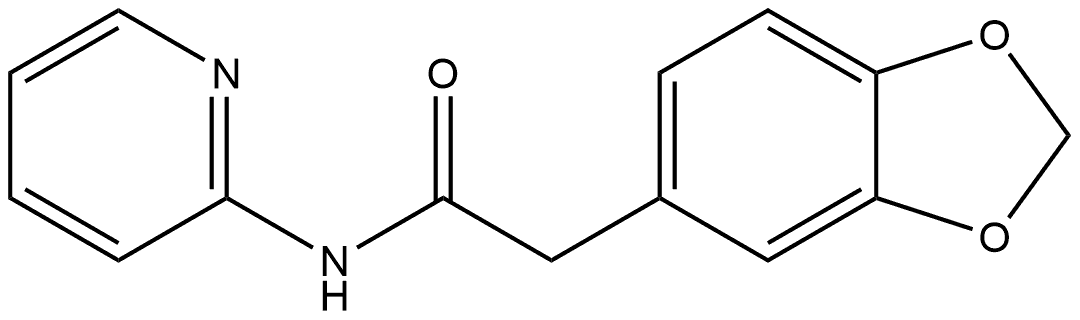 N-2-Pyridinyl-1,3-benzodioxole-5-acetamide Structure