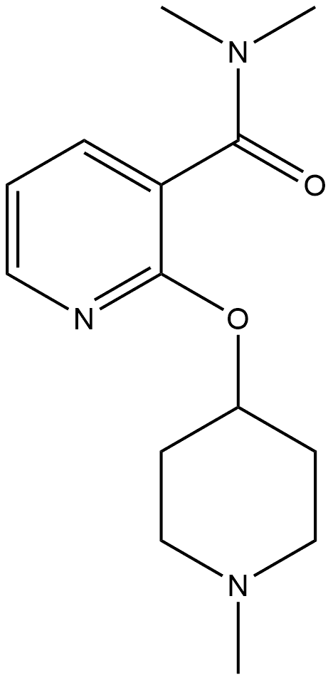 N,N-Dimethyl-2-[(1-methyl-4-piperidinyl)oxy]-3-pyridinecarboxamide Structure