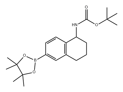 Carbamic acid, N-[1,2,3,4-tetrahydro-6-(4,4,5,5-tetramethyl-1,3,2-dioxaborolan-2-yl)-1-naphthalenyl]-, 1,1-dimethylethyl ester Structure