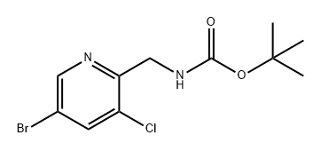 Carbamic acid, N-[(5-bromo-3-chloro-2-pyridinyl)methyl]-, 1,1-dimethylethyl ester Structure