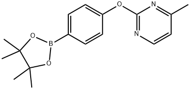 Pyrimidine, 4-methyl-2-[4-(4,4,5,5-tetramethyl-1,3,2-dioxaborolan-2-yl)phenoxy]- Structure