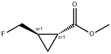 trans Methyl 2-(fluoromethyl)cyclopropane-1-carboxylate Structure