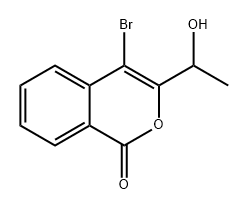 1H-2-Benzopyran-1-one, 4-bromo-3-(1-hydroxyethyl)- Structure