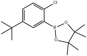 1,3,2-Dioxaborolane, 2-[2-chloro-5-(1,1-dimethylethyl)phenyl]-4,4,5,5-tetramethyl- Structure