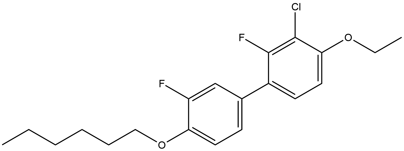 3-Chloro-4-ethoxy-2,3'-difluoro-4'-(hexyloxy)-1,1'-biphenyl Structure