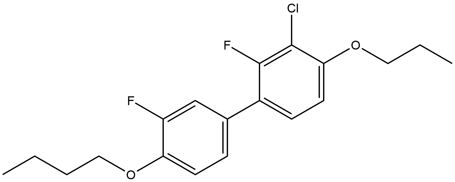 4'-Butoxy-3-chloro-2,3'-difluoro-4-propoxy-1,1'-biphenyl Structure