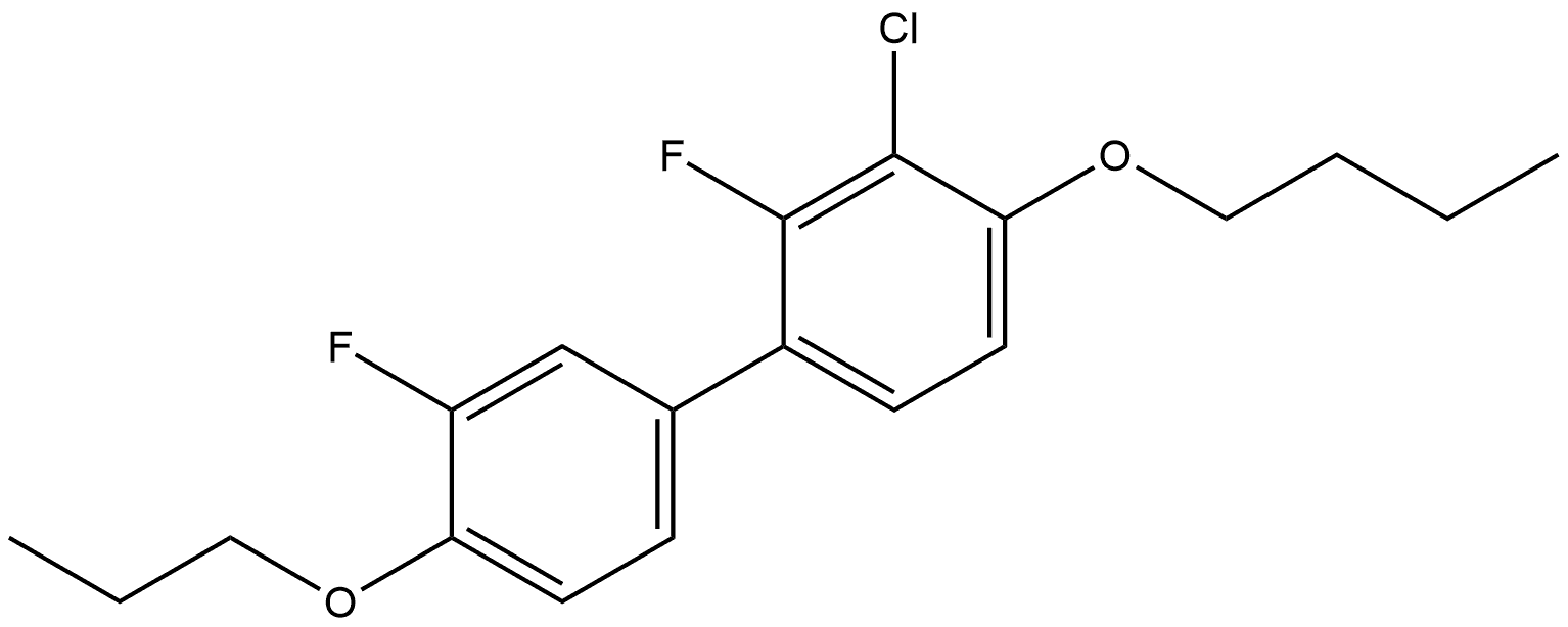 4-Butoxy-3-chloro-2,3'-difluoro-4'-propoxy-1,1'-biphenyl Structure