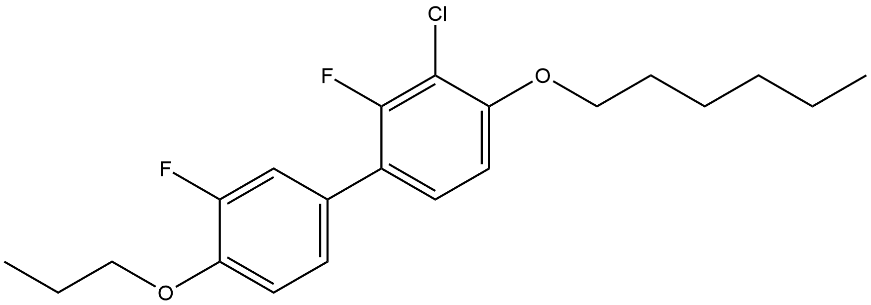 3-Chloro-2,3'-difluoro-4-(hexyloxy)-4'-propoxy-1,1'-biphenyl Structure