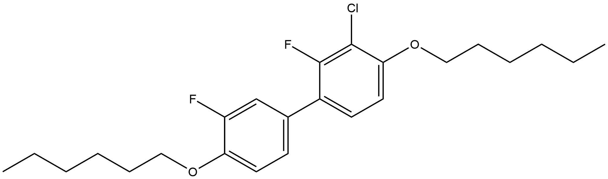 3-Chloro-2,3'-difluoro-4,4'-bis(hexyloxy)-1,1'-biphenyl Structure