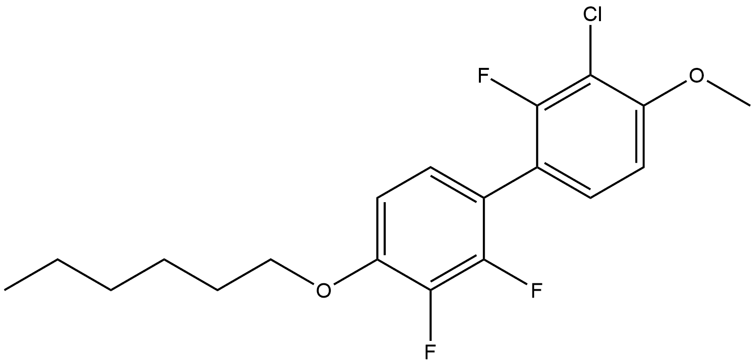 3-Chloro-2,2',3'-trifluoro-4'-(hexyloxy)-4-methoxy-1,1'-biphenyl Structure