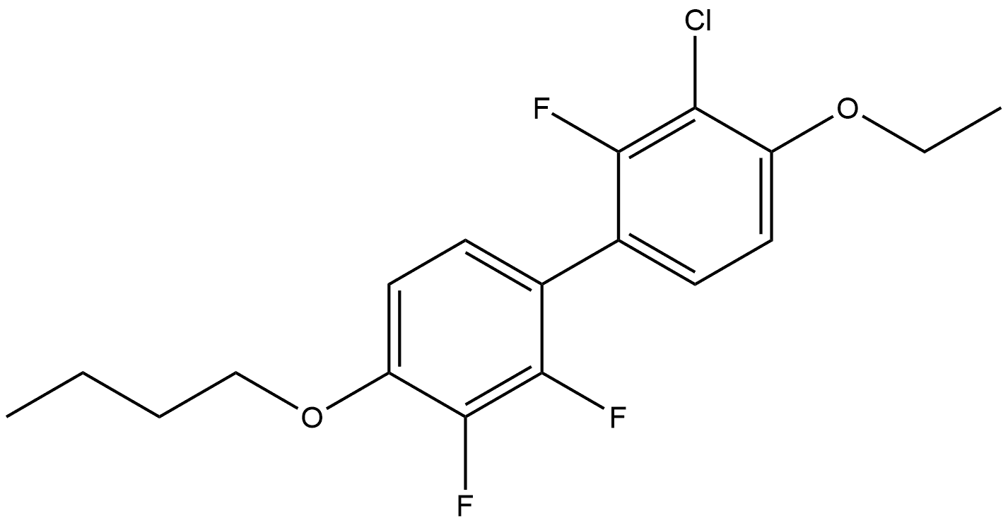 4-Butoxy-3'-chloro-4'-ethoxy-2,2',3-trifluoro-1,1'-biphenyl Structure
