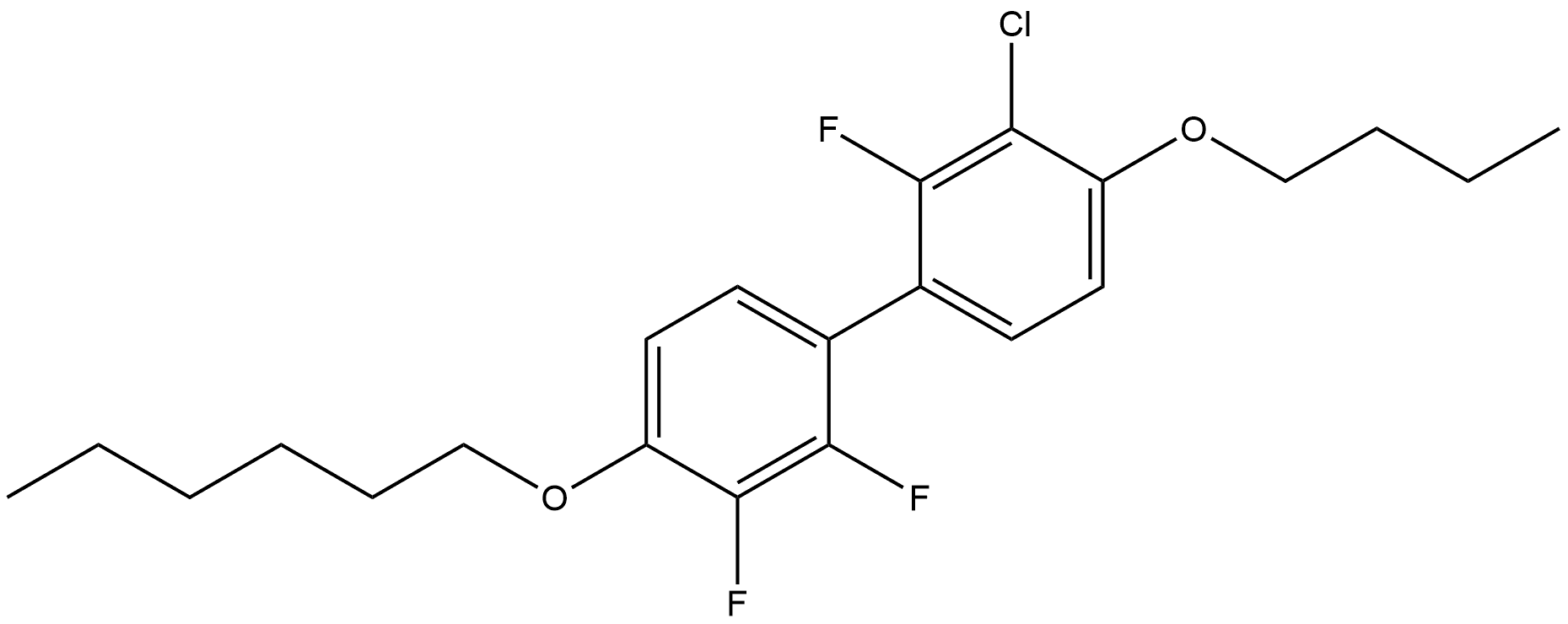 4-Butoxy-3-chloro-2,2',3'-trifluoro-4'-(hexyloxy)-1,1'-biphenyl Structure