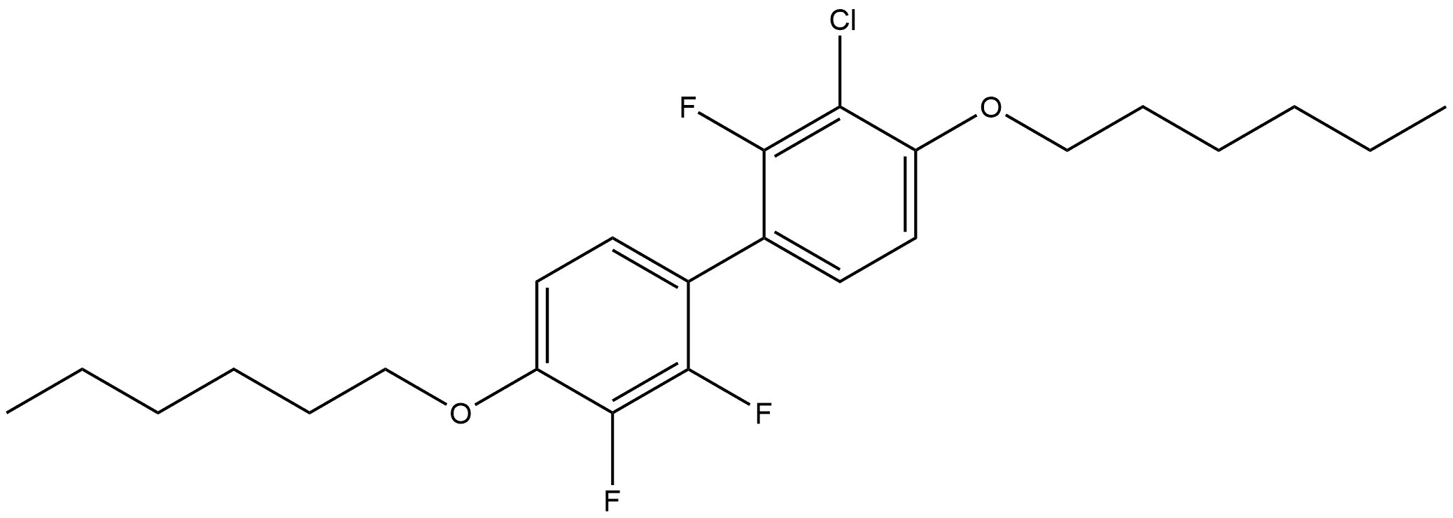 3-Chloro-2,2',3'-trifluoro-4,4'-bis(hexyloxy)-1,1'-biphenyl Structure