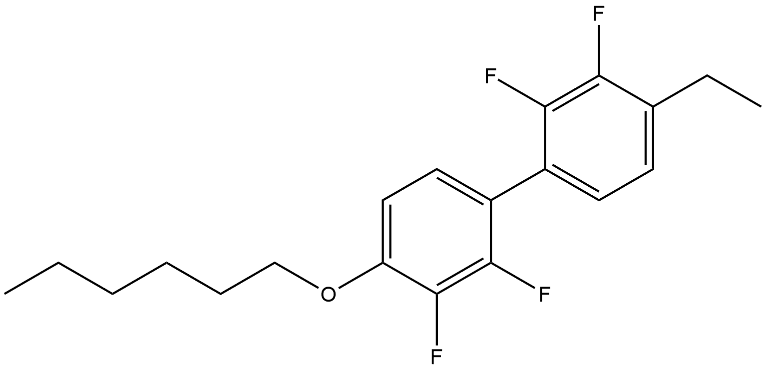 4-Ethyl-2,2',3,3'-tetrafluoro-4'-(hexyloxy)-1,1'-biphenyl Structure