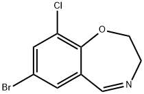 1,4-Benzoxazepine, 7-bromo-9-chloro-2,3-dihydro- 구조식 이미지