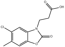 3(2H)-Benzoxazolepropanoic acid, 5-chloro-6-methyl-2-oxo- 구조식 이미지