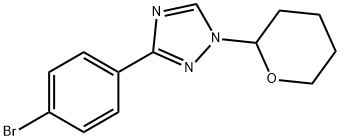 3-(4-Bromophenyl)-1-(tetrahydro-2H-pyran-2-yl)-1H-1,2,4-triazole Structure