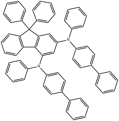 9H-Fluorene-2,4-diamine, N2,N4-bis([1,1'-biphenyl]-4-yl)-N2,N4,9,9-tetraphenyl- Structure