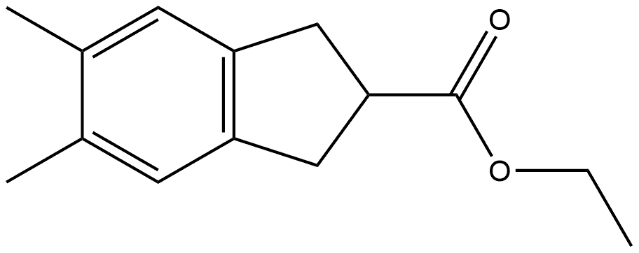 Ethyl 2,3-dihydro-5,6-dimethyl-1H-indene-2-carboxylate Structure