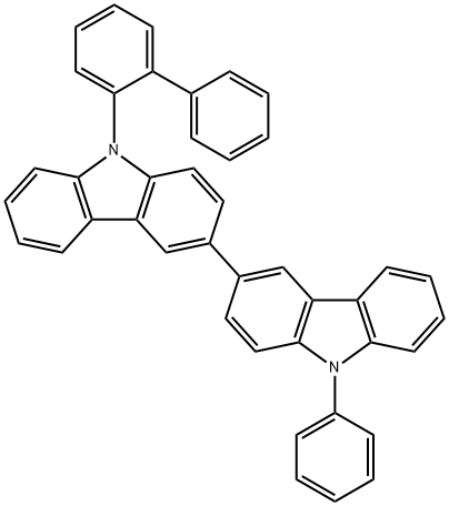 3,3'-Bi-9H-carbazole, 9-[1,1'-biphenyl]-2-yl-9'-phenyl- Structure