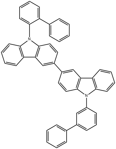 3,3'-Bi-9H-carbazole, 9-[1,1'-biphenyl]-2-yl-9'-[1,1'-biphenyl]-3-yl- Structure