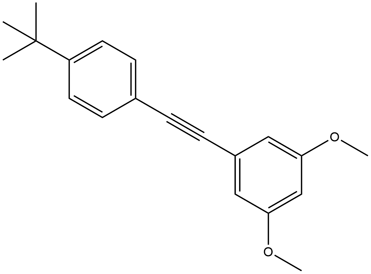 1-[2-[4-(1,1-Dimethylethyl)phenyl]ethynyl]-3,5-dimethoxybenzene Structure