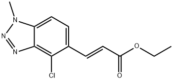 (E)-ethyl 3-(4-chloro-1-methyl-1H-benzo[d][1,2,3]triazol-5-yl)acrylate Structure