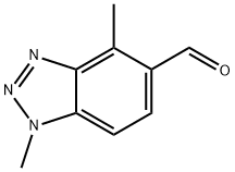 1H-Benzotriazole-5-carboxaldehyde, 1,4-dimethyl- Structure