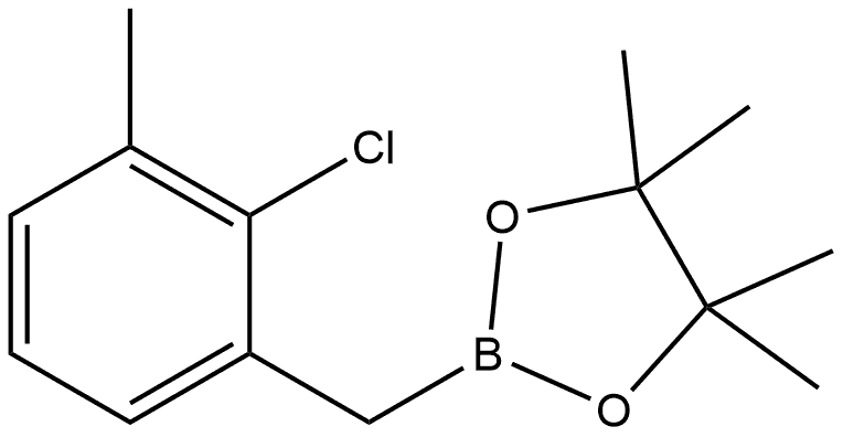 2-(2-chloro-3-methylbenzyl)-4,4,5,5-tetramethyl-1,3,2-dioxaborolane Structure