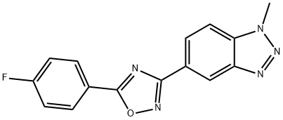 1H-?Benzotriazole, 5-?[5-?(4-?fluorophenyl)?-?1,?2,?4-?oxadiazol-?3-?yl]?-?1-?methyl- Structure