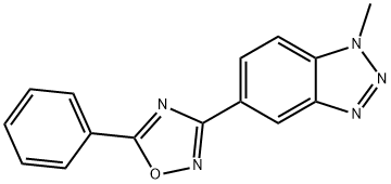 1H-?Benzotriazole, 1-?methyl-?5-?(5-?phenyl-?1,?2,?4-?oxadiazol-?3-?yl)?- Structure