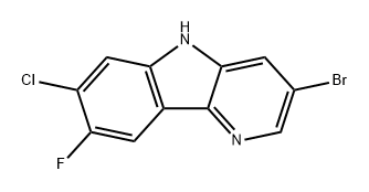 5H-Pyrido[3,2-b]indole, 3-bromo-7-chloro-8-fluoro- 구조식 이미지