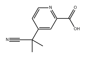 2-Pyridinecarboxylic acid, 4-(1-cyano-1-methylethyl)- Structure